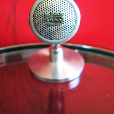 Vintage 1960's Roberts 3811 model dynamic microphone w original stand NEEDS CABLE image 3