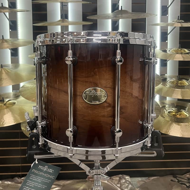 MAJESTIC MPS1412FWA 14" X 12" WALNUT PROPHONIC FIELD DRUM - FLOOR MODEL