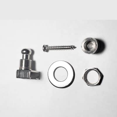 Chrome strap locks for electric guitar or bass image 2