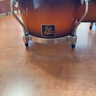 LP Aspire Series Wood Bongos - Vintage Sunburst with Chrome Hardware image 3