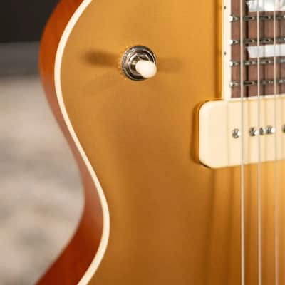 Eastman SB56 Electric Guitar - Vintage Satin Gold with Padded Gig Bag image 9