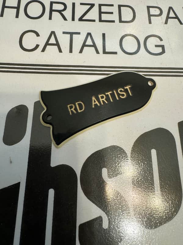Gibson Gibson 80's NOS Truss Rod Cover 1980's - Black/White 1980's - Black/White image 1