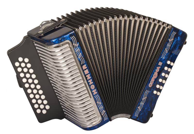 NEW Blue Hohner Corona II 3500 Diatonic Button Accordion FBbEb Fa MM 31 12 image 1