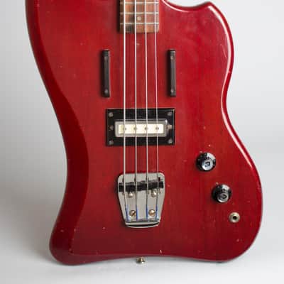 Guild Jet Star Solid Body Electric Bass Guitar (1966), ser. #SD-240, original gig bag case. image 3