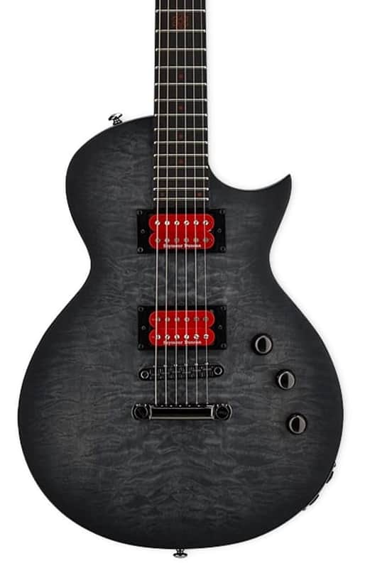 ESP LTD BB-600 Baritone Electric Guitar. See Thru Black Sunburst Satin image 1