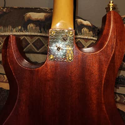 Tigers Eye Custom Crafted Slash Pro Hums Neck Railhammer Vintage on Bridge image 18