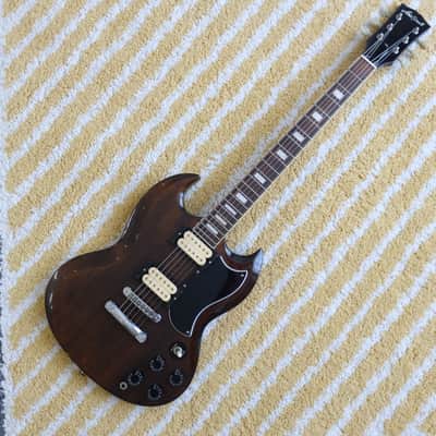 Aria Pro II SG Double Cut DiMarzio PU Antique Brown image 4