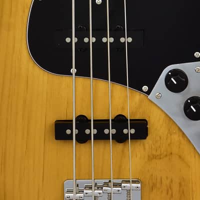 CNZ Audio JB Left Handed Electric Bass Guitar - Vintage Natural Finish, Solid Alder Body image 6