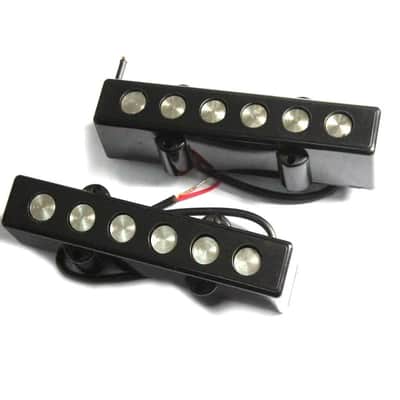 Artec 6 String Jazz Bass Style Flat Pole Pickups Set image 1