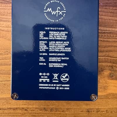 MWFX Judder Pedal. Rare Glitch Delay / Sampler Pedal (Discontinued, Excellent Condition) image 5