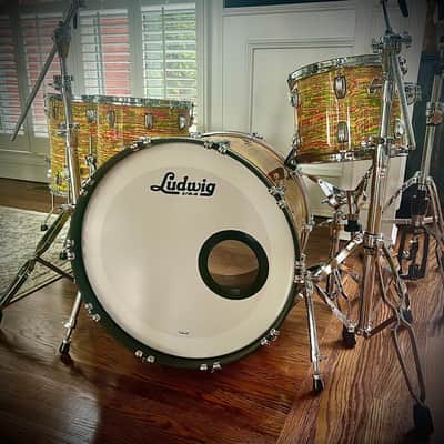 Ludwig Classic Maple 4-Piece Mod Shell Pack With 22" Bass Drum in Citrus Mod Finish image 9