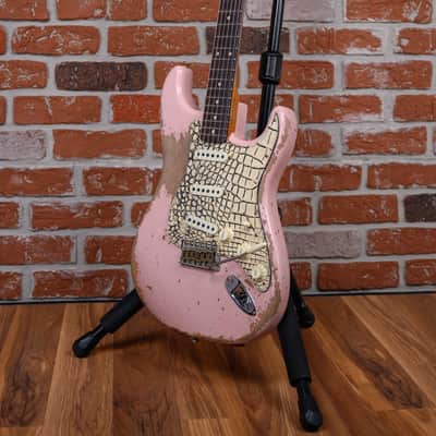 Fender Custom Shop LR25 ‘62/‘63 Stratocaster Super Heavy Relic Shell Pink Boos Leather Custom Pickguard 2025 image 5