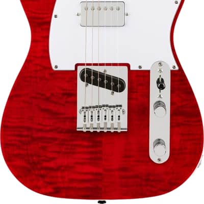 Squier Affinity Telecaster FMT SH Electric Guitar, Laurel Fingerboard, Crimson Red Transparent image 1