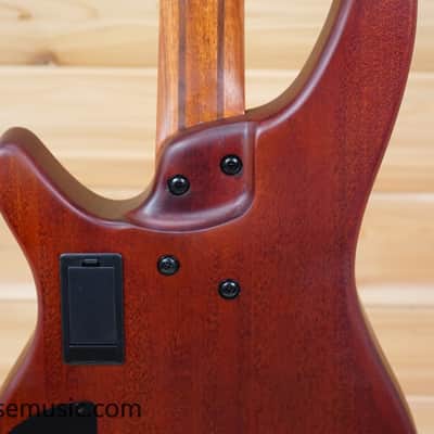 Ibanez SRH500F-NNF Bass Workshop Fretless Soundgear - Natural Browned Burst Flat image 8