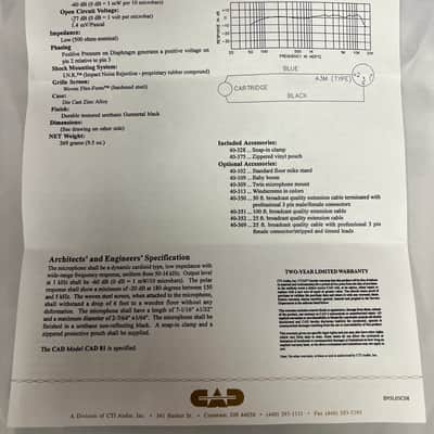 CAD 81 Super Dynamic Cardioid Vocal Microphone image 4