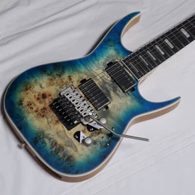 DEAN Exile Select Floyd 7-string Burl electric GUITAR Satin Turquoise w/ CASE image 4