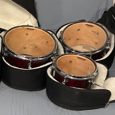 Premier Signia Marquis Rare 7-Piece Kit – 1999 UK Maple – Cherry Red – Flagship Series – w/ Cases EX image 15