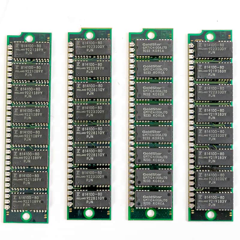 4MB 30-Pin SIMM RAM - Set of 4 - Vintage Memory for Samplers & Synths image 1