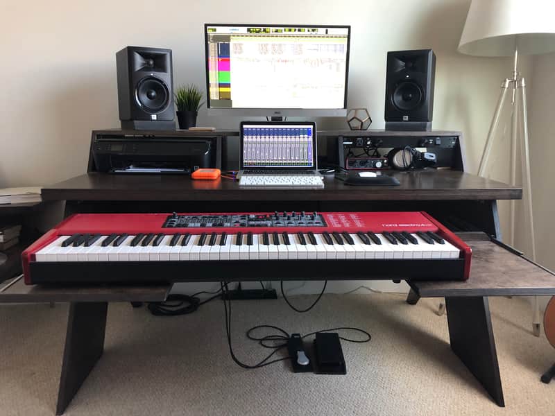 Output Platform Studio Desk with Keyboard Tray image 1