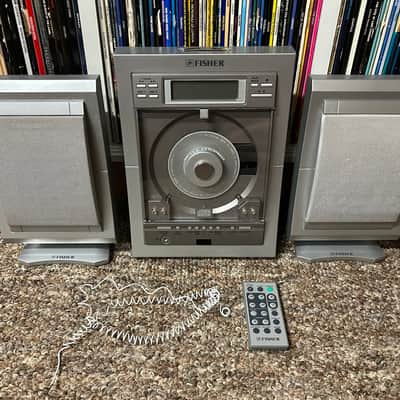 Fisher SLIM-1400 Vertical CD Player w/ Digital AM/FM Stereo Tuner TESTED READ image 1