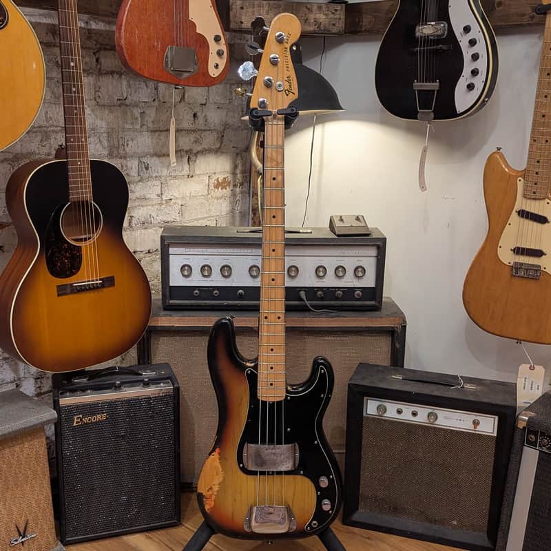 Fender Precision Bass with Maple Fretboard 1977 - Sunburst image 1