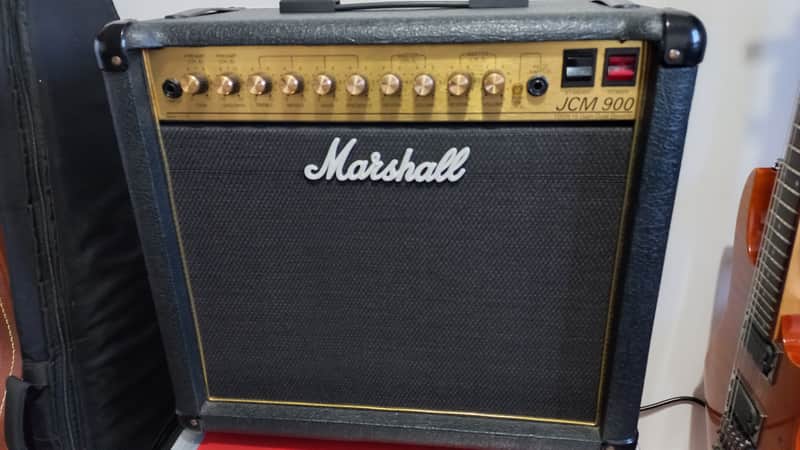 Marshall JCM 900 Model 4101 100-Watt Hi Gain Dual Reverb 1x12 Combo 1990s - Black Bild 1