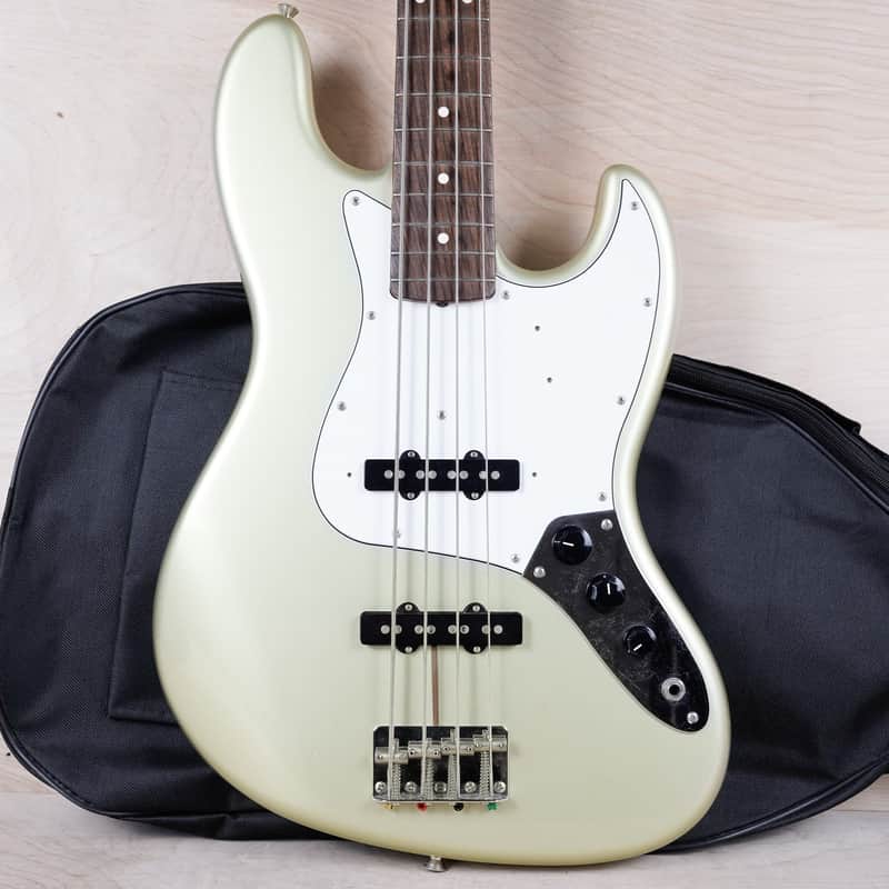 Fender JB-62 Jazz Bass Reissue 2010 Inca Silver Aged Made in Japan MIJ w/ Bag image 1