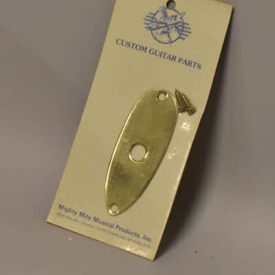 1980s Mighty Mite USA Input Jack Plate Gold Sealed NOS image 2