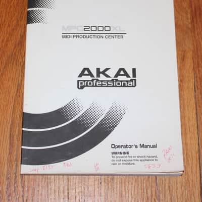 AKAI MPC2000XL User Owner's Instruction Manual