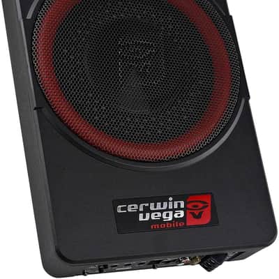 Cerwin Vega Mobile VPAS10 10" Under Seat Powered Car Subwoofer & 4 Gauge AMP Kit image 2