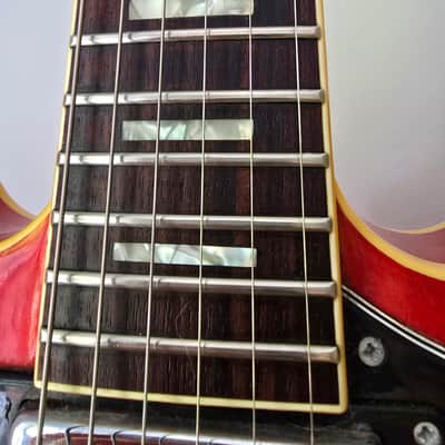 Luxor ES-335 Style Hollowbody – MIJ Lawsuit Era – Cherry Red – Professional Setup image 4
