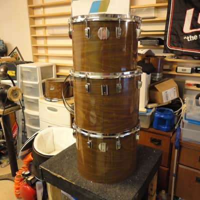 3 Vintage Ludwig Super Classic Melodic Toms 1974 Walnut Cortex 14" 15" & 16" image 4