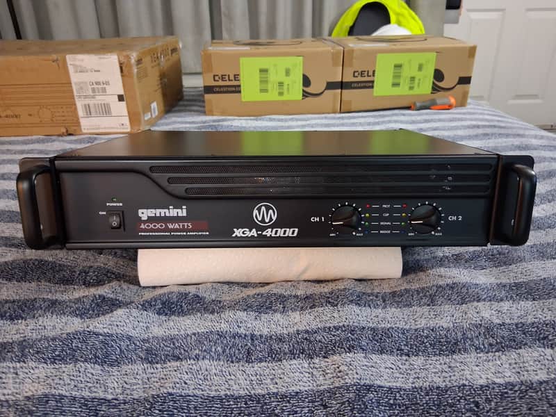 Gemini XGA-4000 Professional DJ/PA Live Sound Power Amplifier - Black image 1