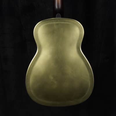National Reso-Phonic Raw 14 Fret Brass Roundneck Resonator image 8