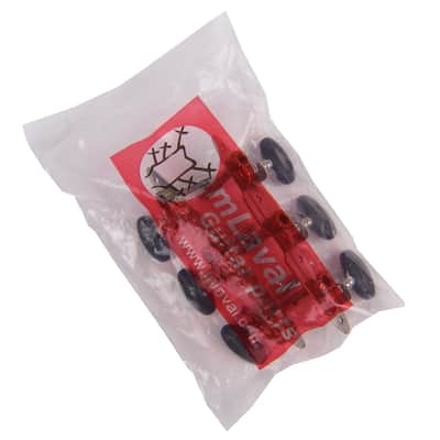 3-on-Plate Acoustic Guitar Tuners Set, Black knobs (3x3), Unique Shaped plate image 2