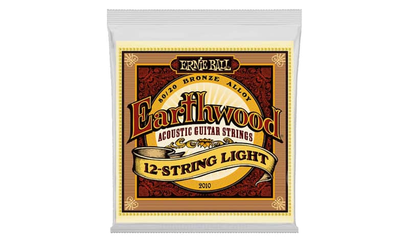 Earthwood 12-String Light 80/20 Bronze Acoustic Guitar String Set 9/9-46/26 Gauge 80%-Cu+20%-Zn Wnd-Wire Wrap Over Brass-Plated Hi-C Steel Hex-Core image 1