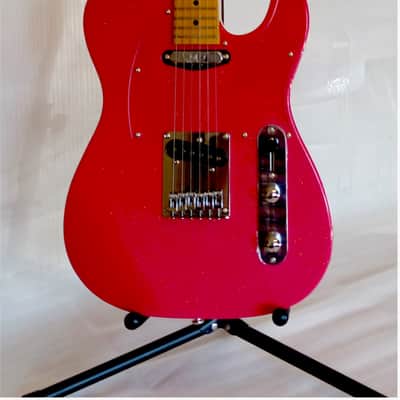 Leo Jaymz Elite Series "Popcaster" Electric Guitar - Sparkle Pink image 1