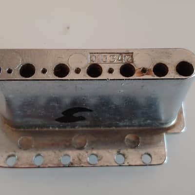 1970s Vintage Fender USA Stratocaster Bridge w/Original Saddles, screws & springs image 4