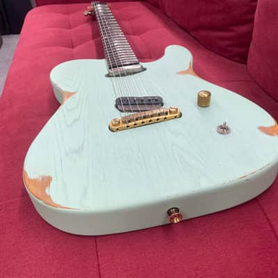 Slick SL50 T-Style Electric Guitar - Aged Surf Green image 3