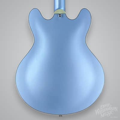 Eastman T64 Trapeze Hollowbody Electric Guitar - Iced Blue Metallic image 6