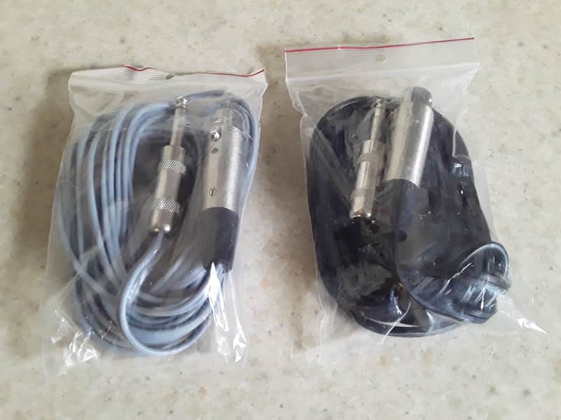 (*Pair*) of ddrum XLR to 1/4" Stereo Electronic Drum Trigger Cables - Never Used image 1
