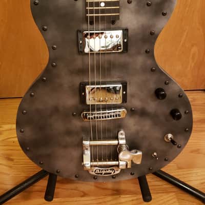 Fouke Single Cut Aluminum Hollow Body Bigsby 2000's image 3