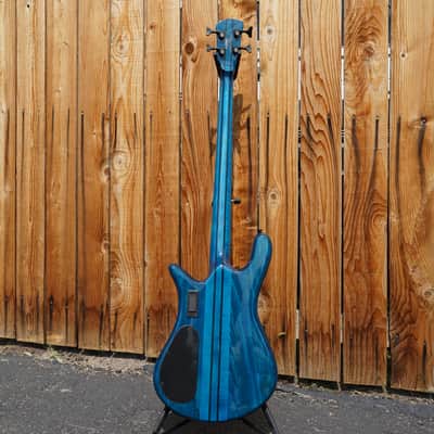 Spector NS Dimension 4 - Multi Scale Black & Blue 4-String Bass Guitar w/ Gig Bag image 8