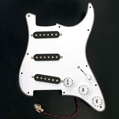 AxLabs Habanero Loaded Strat-Style Pickguard - S/S/S 2023 - White with Black Covers image 1