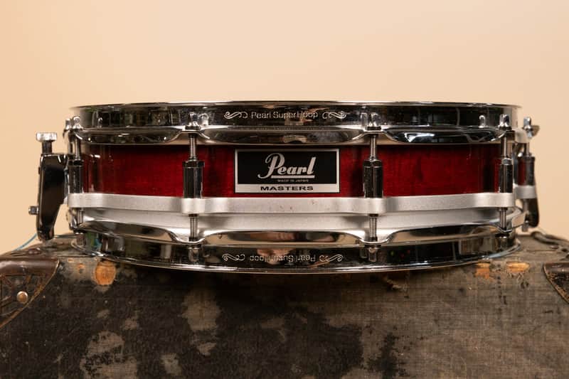 1980s Pearl 3.5x15 Sequoia Red Maple Free Floating Snare Drum image 1