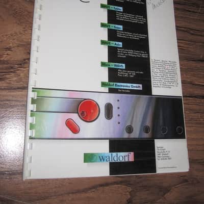 1st or 2nd version Rev A B Waldorf micro Wave user manual owners brochure guide synthesizer xt xtk