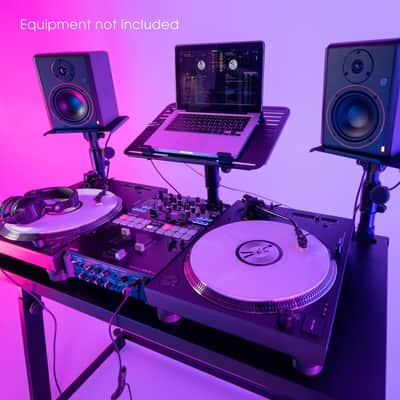 Gravity FDJT 01 DJ Desk with Adjustable Loudspeaker and Laptop Trays image 19