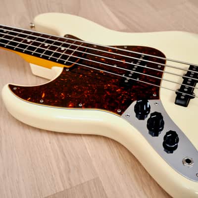 2006 Fender Jazz Bass V 5 String JBV Olympic White Left Handed Japan CIJ image 6