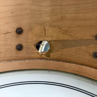 1959/60 Ludwig 14x20 Transition Badge Bass Drum in Black Oyster Pearl image 11