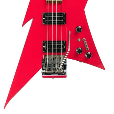 1989 B.C. Rich Ironbird Bass Guitar Red #NSN image 3